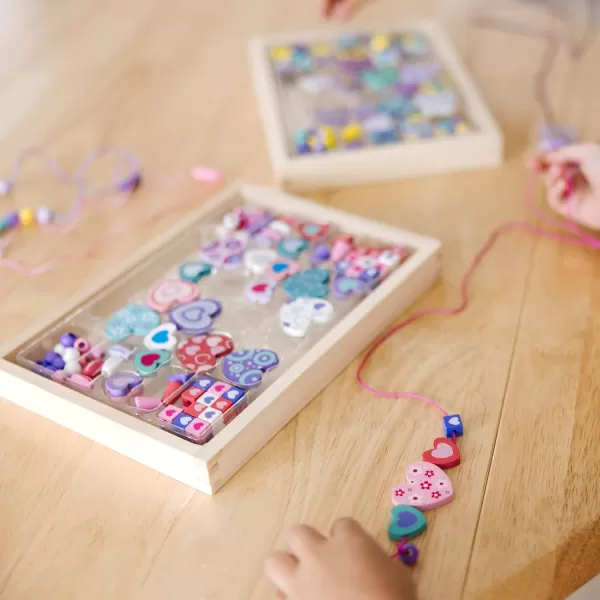 imageMelissa ampamp Doug Sweet Hearts and Butterfly Friends Bead Set of 2  250 Wooden BeadsHearts  Butterflies