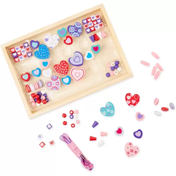 imageMelissa ampamp Doug Sweet Hearts and Butterfly Friends Bead Set of 2  250 Wooden BeadsHearts