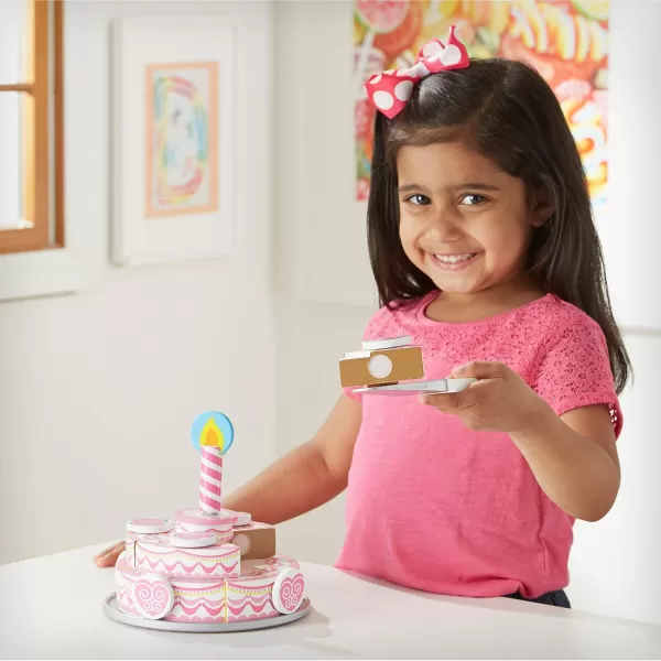 imageMelissa ampamp Doug TripleLayer Party Cake Wooden Play Food Set  Birthday Cake Pretend Food Play Set For Toddlers Kids Ages 3English Only