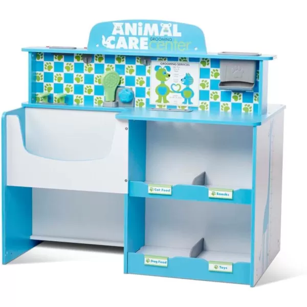 imageMelissa ampamp Doug Animal Care Veterinarian and Groomer Wooden Activity Center for Plush Stuffed Pets Not Included