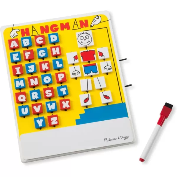 imageMelissa ampamp Doug Flip to Win Travel Hangman Game  White Board DryErase Marker