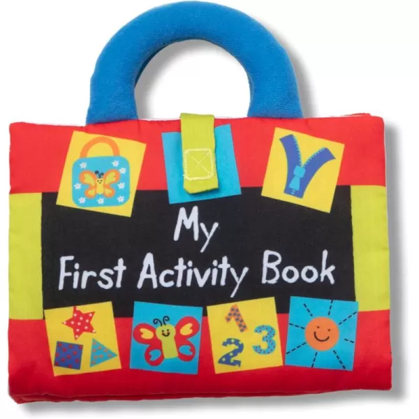 imageMelissa ampamp Doug Ks Kids My First Activity Book 8Page Soft Book for Babies and Toddlers  Early Learning Developmental Plush Soft Activity Book