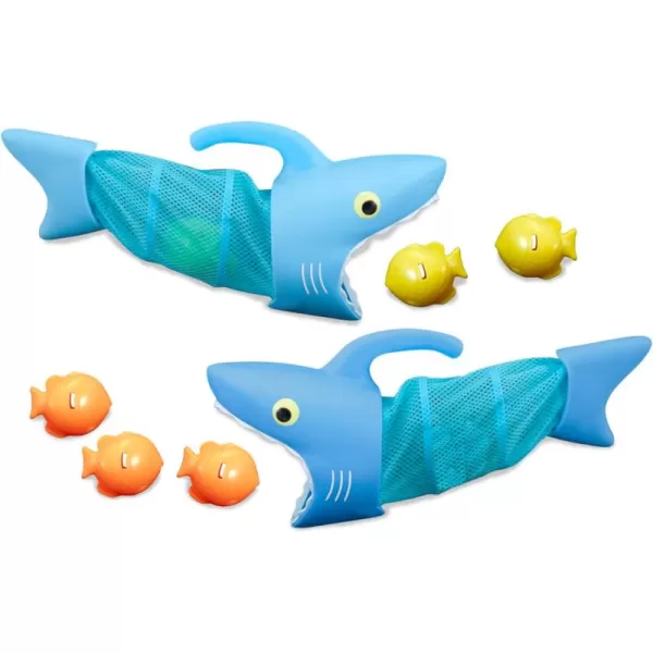 imageMelissa ampamp Doug Sunny Patch Spark Shark Fish Hunt Pool Game With 2 Nets and 6 Fish to Catch For 8 years1 EA