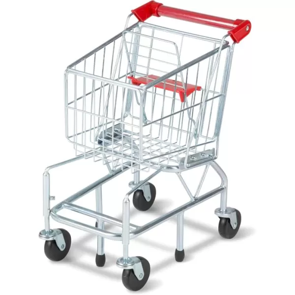 imageMelissa ampamp Doug Toy Shopping Cart With Sturdy Metal Frame  Toddler Shopping Cart Pretend Grocery Cart Supermarket Pretend Play Shopping Cart For Kids Ages 3