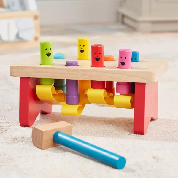 imageMelissa ampamp Doug Geometric Stacker  Wooden Educational Toy  Shape Sorter And Stacking Toy Stacking Tower Toy For Babies Toddlers And Kids Ages 2 Multicolor PlaysetsGeometric