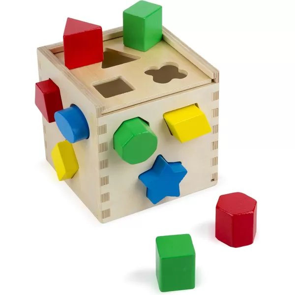 imageMelissa ampamp Doug Geometric Stacker  Wooden Educational Toy  Shape Sorter And Stacking Toy Stacking Tower Toy For Babies Toddlers And Kids Ages 2 Multicolor PlaysetsGeometric