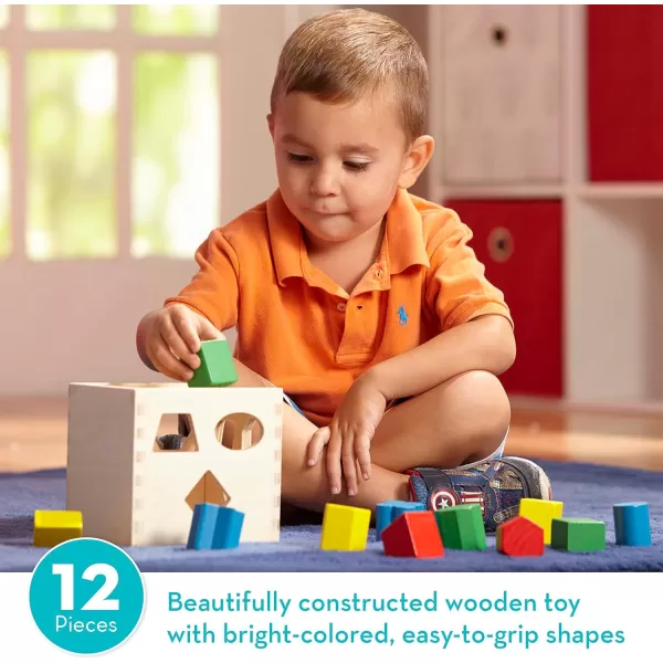 imageMelissa ampamp Doug Geometric Stacker  Wooden Educational Toy  Shape Sorter And Stacking Toy Stacking Tower Toy For Babies Toddlers And Kids Ages 2 Multicolor PlaysetsGeometric