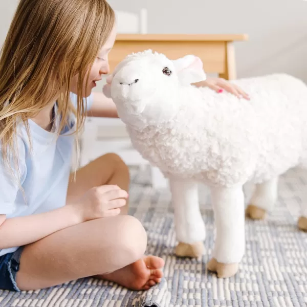 imageMelissa ampamp Doug Giant Lifelike Sheep Plush  2 Feet Tall Stuffed Animal Toy for Ages 3