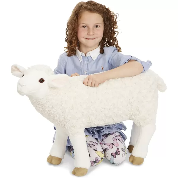imageMelissa ampamp Doug Giant Lifelike Sheep Plush  2 Feet Tall Stuffed Animal Toy for Ages 3