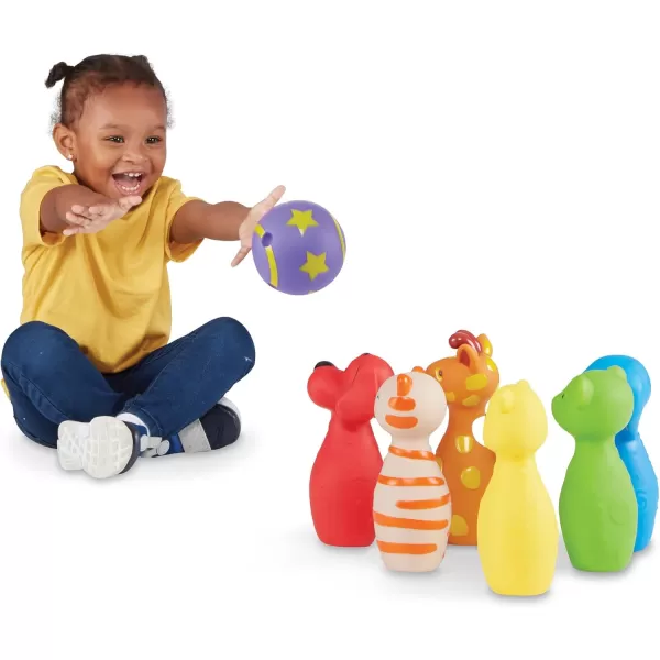 imageMelissa ampamp Doug Ks Kids Bowling Friends Play Set and Game With 6 Pins and Convenient Carrying Case