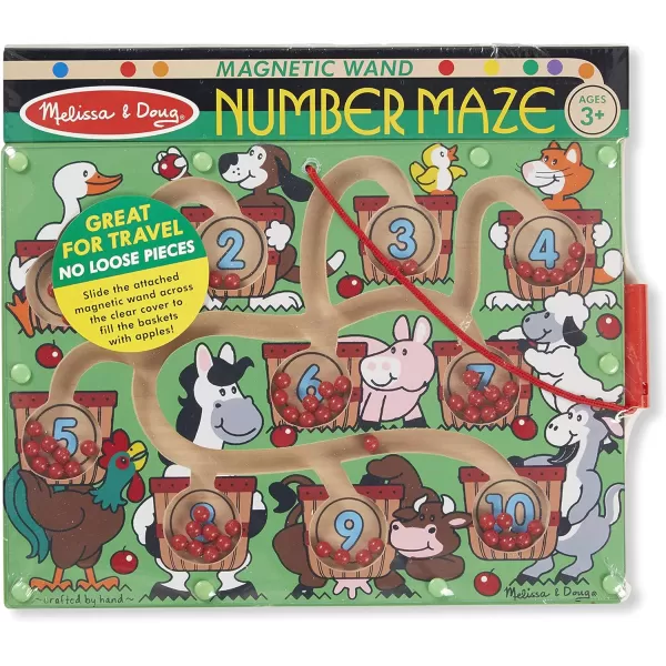 imageMelissa ampamp Doug Magnetic Wand Number Maze  Wooden Puzzle Activity