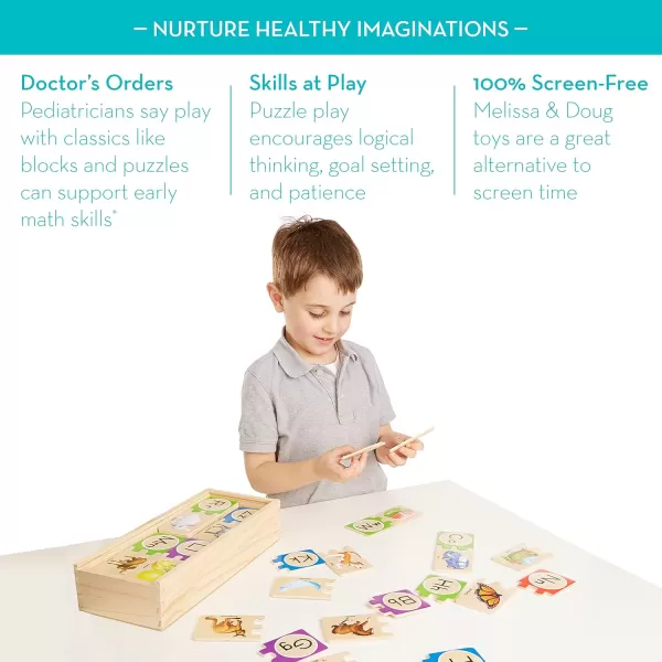 imageMelissa ampamp Doug SelfCorrecting Alphabet Wooden Puzzles With Storage Box 52 pcs