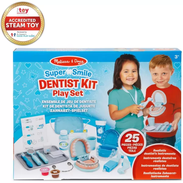 imageMelissa ampamp Doug Super Smile Dentist Kit With Pretend Play Set of Teeth And Dental Accessories 25 Toy Pieces  Pretend Dentist Play Set Dentist Toy Dentist Kit For Kids Ages 3