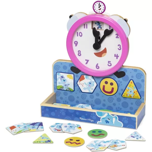 imageMelissa ampamp Doug Blues Clues ampamp You Wooden Tickety Tock Magnetic Clock 31 Pieces