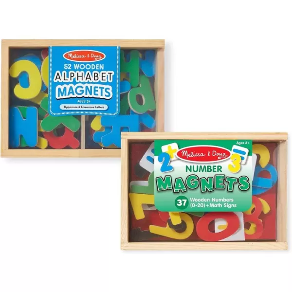 imageMelissa ampamp Doug Deluxe Magnetic Letters and Numbers Set With 89 Wooden Magnets  Alphabet Letter Magnets Number Magnets Learning Toys For Preschoolers And Kids Ages 3