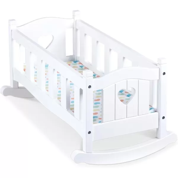 imageMelissa ampamp Doug Mine to Love Wooden Play Cradle for Dolls Stuffed Animals  White