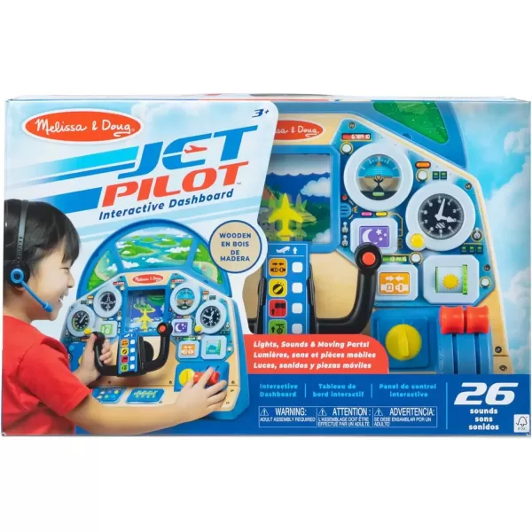 imageMelissa ampamp Doug Jet Pilot Interactive Dashboard Wooden Toy for Boys and Girls Ages 3  FSC Certified