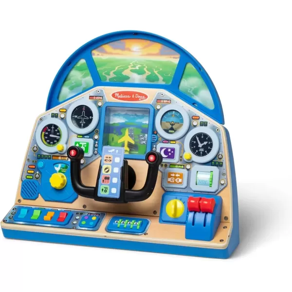 imageMelissa ampamp Doug Jet Pilot Interactive Dashboard Wooden Toy for Boys and Girls Ages 3  FSC Certified