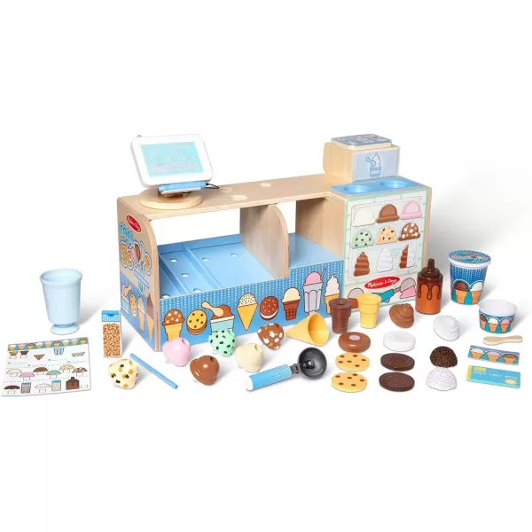 imageMelissa ampamp Doug Wooden Cool Scoops Ice Creamery Play Food Toy  FSC Certified