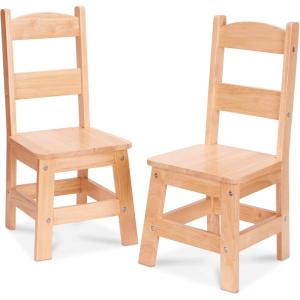 imageMelissa ampamp Doug Wooden Chairs Set of 2  Gray Furniture for Playroom  Kids Wooden Chairs Childrens Wooden Playroom FurnitureBlonde