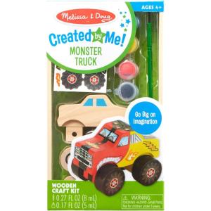 imageMelissa ampamp Doug Created by Me Monster Truck Wooden Craft Kit  Easter Basket Stuffers Easy To Assemble DIY For Kids