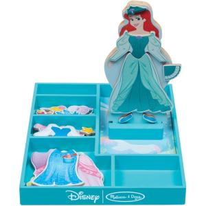 imageMelissa ampamp Doug Disney Princess Tiana Magnetic DressUp Wooden Doll Pretend Play Set 30 pcs  FSC CertifiedAriel