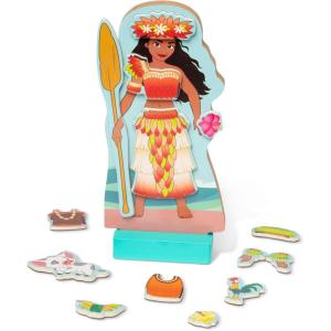 imageMelissa ampamp Doug Disney Princess Tiana Magnetic DressUp Wooden Doll Pretend Play Set 30 pcs  FSC CertifiedMoana