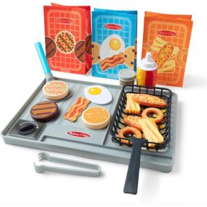 imageMelissa ampamp Doug Flip ampamp Fry Grill Play Set with Water Wow Color Reveal Play Food Preschool Toy Ages 3