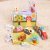 imageMelissa ampamp Doug Blockables Farm and Farm Friends 2Pack Bundle Connectable Wooden Building Blocks Preschool Play Set Toy