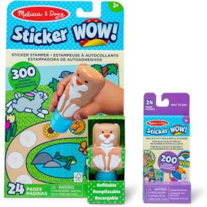 imageMelissa ampamp Doug Sticker Wow Bunny Bundle 24Page Activity Pad Stamper 500 Stickers Mini Pad Arts and Crafts Fidget Toy Collectible CharacterBunny