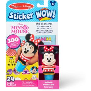imageMelissa ampamp Doug Sticker Wow Disney Minnie Mouse Bundle 24Page Activity Pad Stamper 500 Stickers Mini Pad Arts and Crafts Fidget Toy Collectible CharacterMinnie Mouse