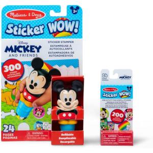 imageMelissa ampamp Doug Sticker Wow Disney Minnie Mouse Bundle 24Page Activity Pad Stamper 500 Stickers Mini Pad Arts and Crafts Fidget Toy Collectible CharacterMickey Mouse Bundle