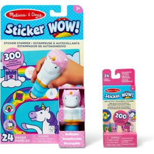 imageMelissa ampamp Doug Sticker Wow Purple Unicorn Bundle 24Page Activity Pad Stamper 500 Stickers Arts and Crafts Fidget Toy Collectible CharacterUnicorn