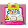 imageMelissa ampamp Doug Natural Play Play Draw Create Reusable Drawing ampamp Magnet Kit  Princesses 54 Magnets 5 DryErase Markers  FSC CertifiedPrincess