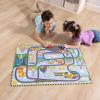 imageMelissa ampamp Doug Race Around The World Tracks Cardboard Jigsaw Floor Puzzle and WindUp Vehicles  48 Pieces for Boys and Girls 4  FSCCertified Materials