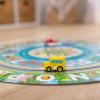 imageMelissa ampamp Doug Round The Shore Tracks Cardboard Jigsaw Floor Puzzle and WindUp Vehicles  48 Pieces for Boys and Girls 4  FSCCertified