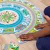 imageMelissa ampamp Doug Round The Shore Tracks Cardboard Jigsaw Floor Puzzle and WindUp Vehicles  48 Pieces for Boys and Girls 4  FSCCertified