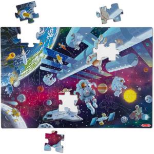 imageMelissa ampamp Doug Outer Space GlowinTheDark Cardboard Jigsaw Floor Puzzle  48 Pieces for Boys and Girls 3  FSCCertified Materials