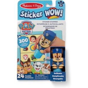 imageMelissa ampamp Doug Sticker Wow 24Page Activity Pad and Sticker Stamper 300 Stickers Arts and Crafts Fidget Toy Collectible Character  PAW Patrol Chase  FSC Certified