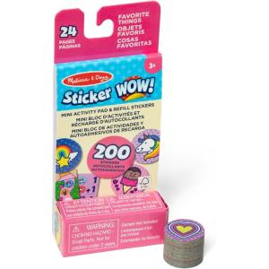 imageMelissa ampamp Doug Sticker Wow Mini Activity Pad and 200 Refill Stickers for Sticker Stamper Arts and Crafts Fidget Toy Collectibles  Assorted Way to Go Reward  FSCCertifiedFavorite Things