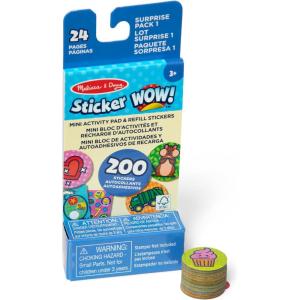 imageMelissa ampamp Doug Sticker Wow Mini Activity Pad and 200 Refill Stickers for Sticker Stamper Arts and Crafts Fidget Toy Collectibles  Assorted Way to Go Reward  FSCCertifiedSurprise Pack