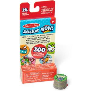 imageMelissa ampamp Doug Sticker Wow Mini Activity Pad and 200 Refill Stickers for Sticker Stamper Arts and Crafts Fidget Toy Collectibles  Assorted Way to Go Reward  FSCCertifiedPets