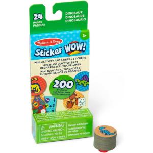 imageMelissa ampamp Doug Sticker Wow Mini Activity Pad and 200 Refill Stickers for Sticker Stamper Arts and Crafts Fidget Toy Collectibles  Assorted Way to Go Reward  FSCCertifiedDinosaur