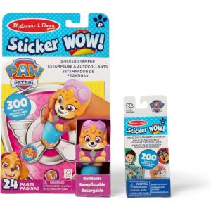 imageMelissa ampamp Doug Sticker Wow PAW Patrol Skye Bundle 24Page Activity Pad Sticker Stamper 500 Stickers Mini Pad Arts and Crafts Fidget Toy Collectible Character