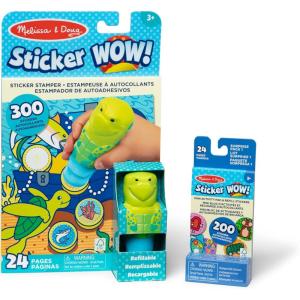 imageMelissa ampamp Doug Sticker Wow Tiger Bundle 24Page Activity Pad Sticker Stamper 500 Stickers Arts and Crafts Fidget Toy Collectible CharacterSea Turtle