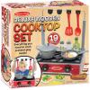 imageMelissa ampamp Doug 19Piece Deluxe Wooden Cooktop Set with Wooden Play Food Durable Pot and Pan