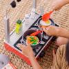 imageMelissa ampamp Doug 19Piece Deluxe Wooden Cooktop Set with Wooden Play Food Durable Pot and Pan