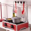 imageMelissa ampamp Doug 19Piece Deluxe Wooden Cooktop Set with Wooden Play Food Durable Pot and Pan