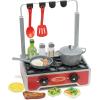 imageMelissa ampamp Doug 19Piece Deluxe Wooden Cooktop Set with Wooden Play Food Durable Pot and Pan