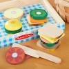 imageMelissa ampamp Doug Wooden SandwichMaking Pretend Play Food Set Food Toys for Kids Play Kitchen for Ages 3English Only